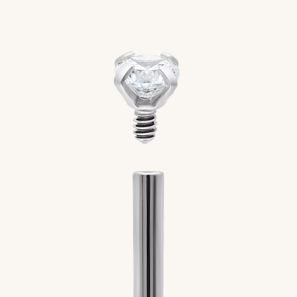 Labret à vissage interne